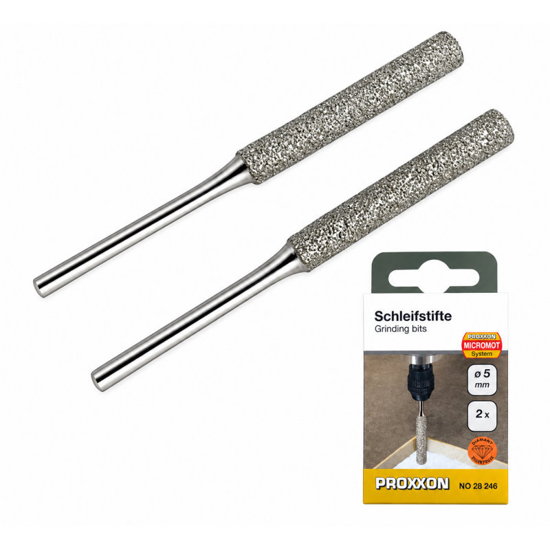 Tige de fraisage diamantées Ø5 mm - Lot de 2 piéces