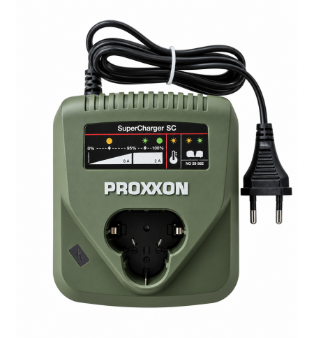 Chargeur ultra-rapide PROXXON SuperCharger SC 29882 – 10,8 V / 8 A pour batterie Tabless