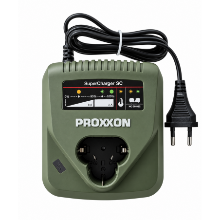 Chargeur ultra-rapide PROXXON SuperCharger SC 29882 – 10,8 V / 8 A pour batterie Tabless
