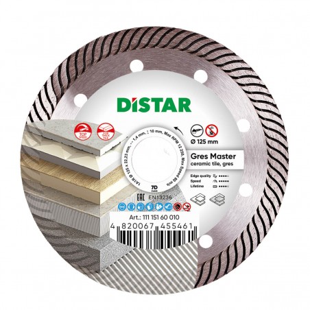 Disque de coupe diamanté 125 mm DISTAR GRES MASTER