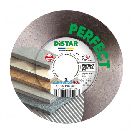 Disque de coupe diamanté 115 mm DISTAR PERFECT