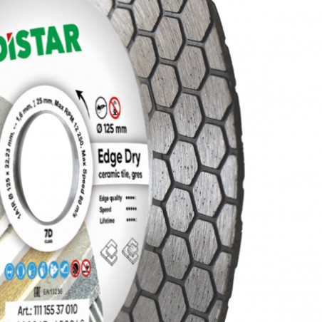 Disque de coupe diamanté 125 mm DISTAR EDGE DRY