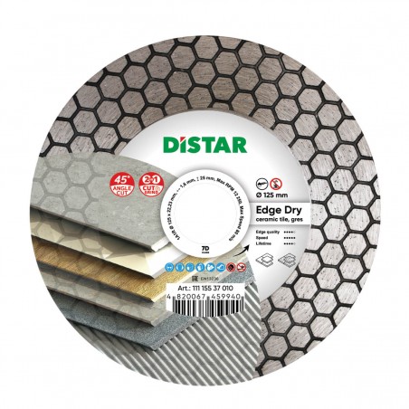 Disque de coupe diamanté 125 mm DISTAR EDGE DRY