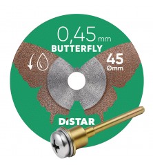 Disque de coupe diamanté 45 mm DISTAR NEW BUTTERFLY 0.45mm avec tige de fixation