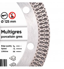 Disque de coupe diamanté 125 mm DISTAR MULTIGRES