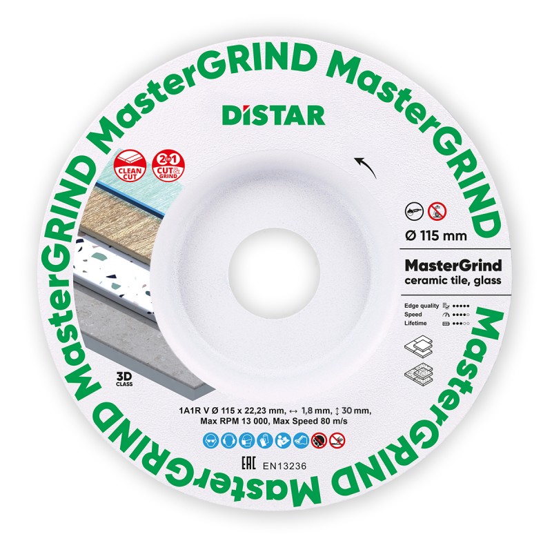 Disque de coupe et de ponçage diamanté 115 mm DISTAR MASTERGRIND Disque de coupe et de ponçage diamanté 115 mm DISTAR MASTERGRIND