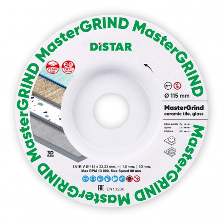 Disque de coupe et de ponçage diamanté 115 mm DISTAR MASTERGRIND