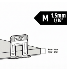Base T-Lock™ 1.5mm (carreaux de 8 à 14mm) Perfect Level Master CORE 2250 pièces