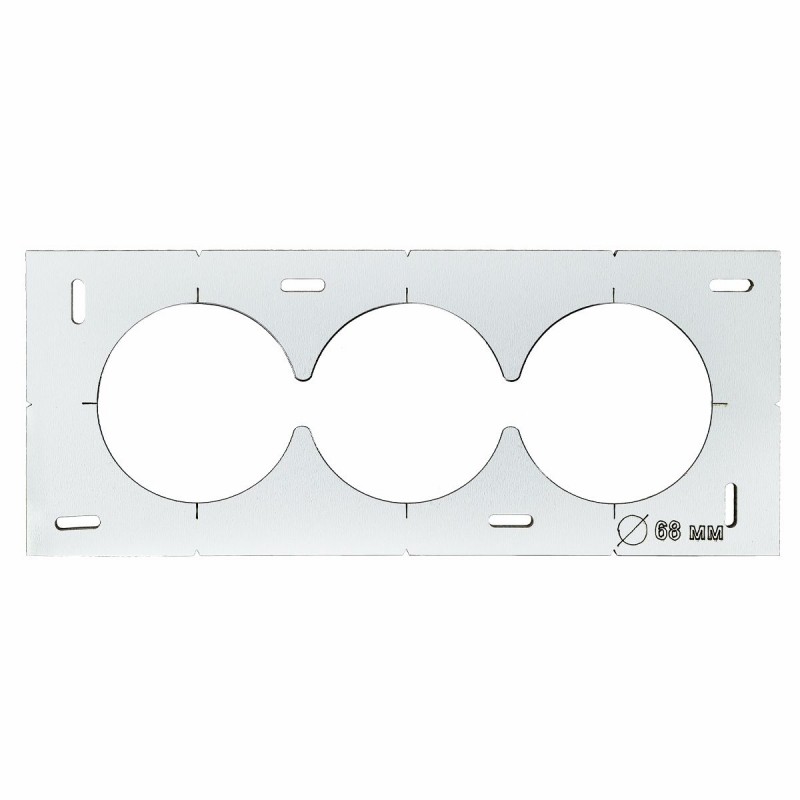 Gabarit de percement pour prise ronde Ø 68 mm
