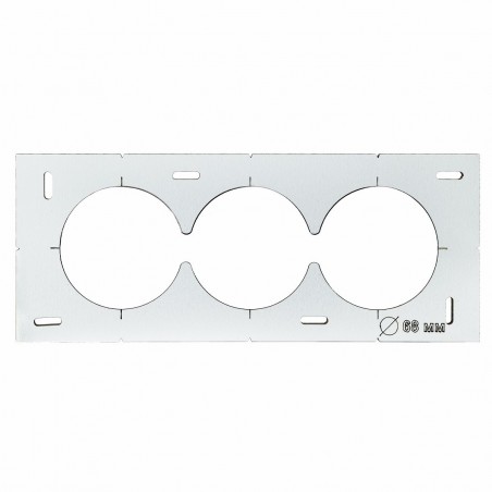 Gabarit de percement pour prise ronde Ø 68 mm