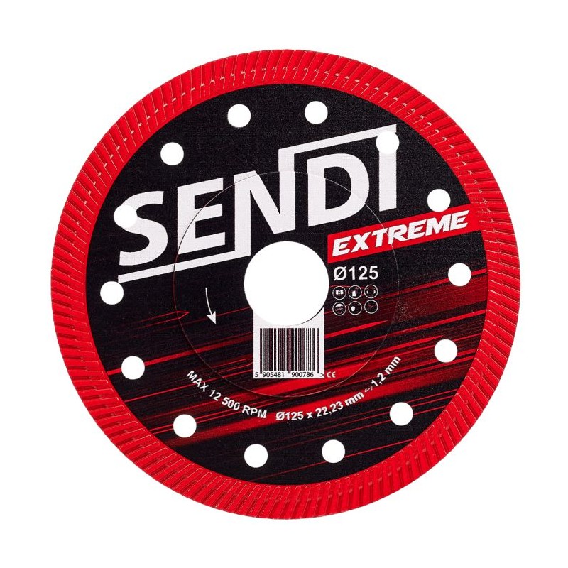 Disque de coupe diamanté 125 mm SENDI EXTREME