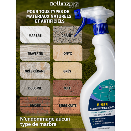 B-GTX Bellinzoni – Nettoyant intensif pour joints de carrelage 750 ml
