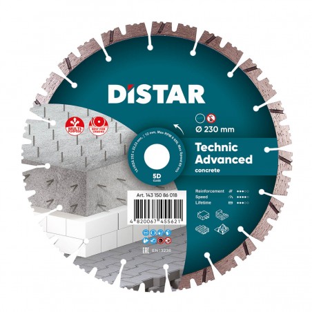 Disque de coupe diamanté 230 mm DISTAR Technic Advanced