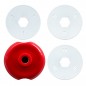SwapCap MINI – Support magnétique M8 avec 3 plateaux velcro Ø50 mm